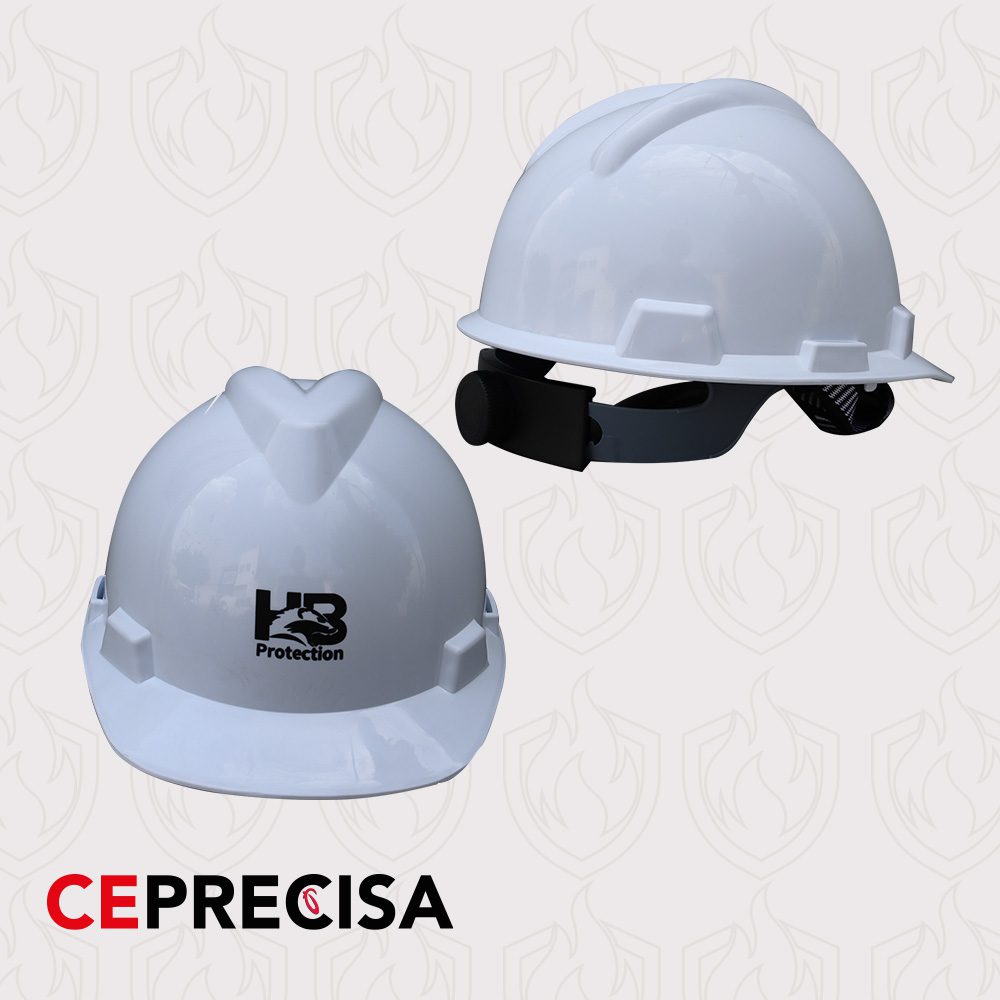 Casco con Matraca Blanco HB