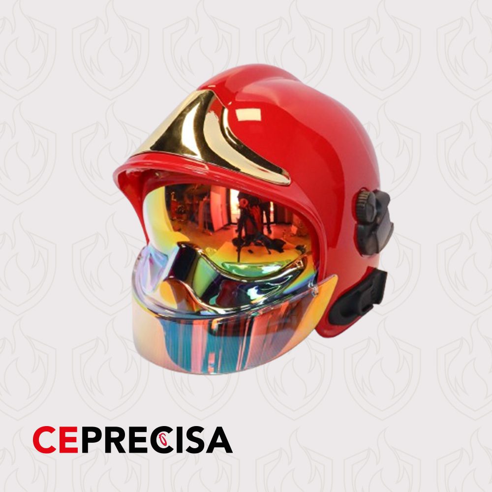 Casco Europeo Spartan X  en Rojo con Mica Polarizad