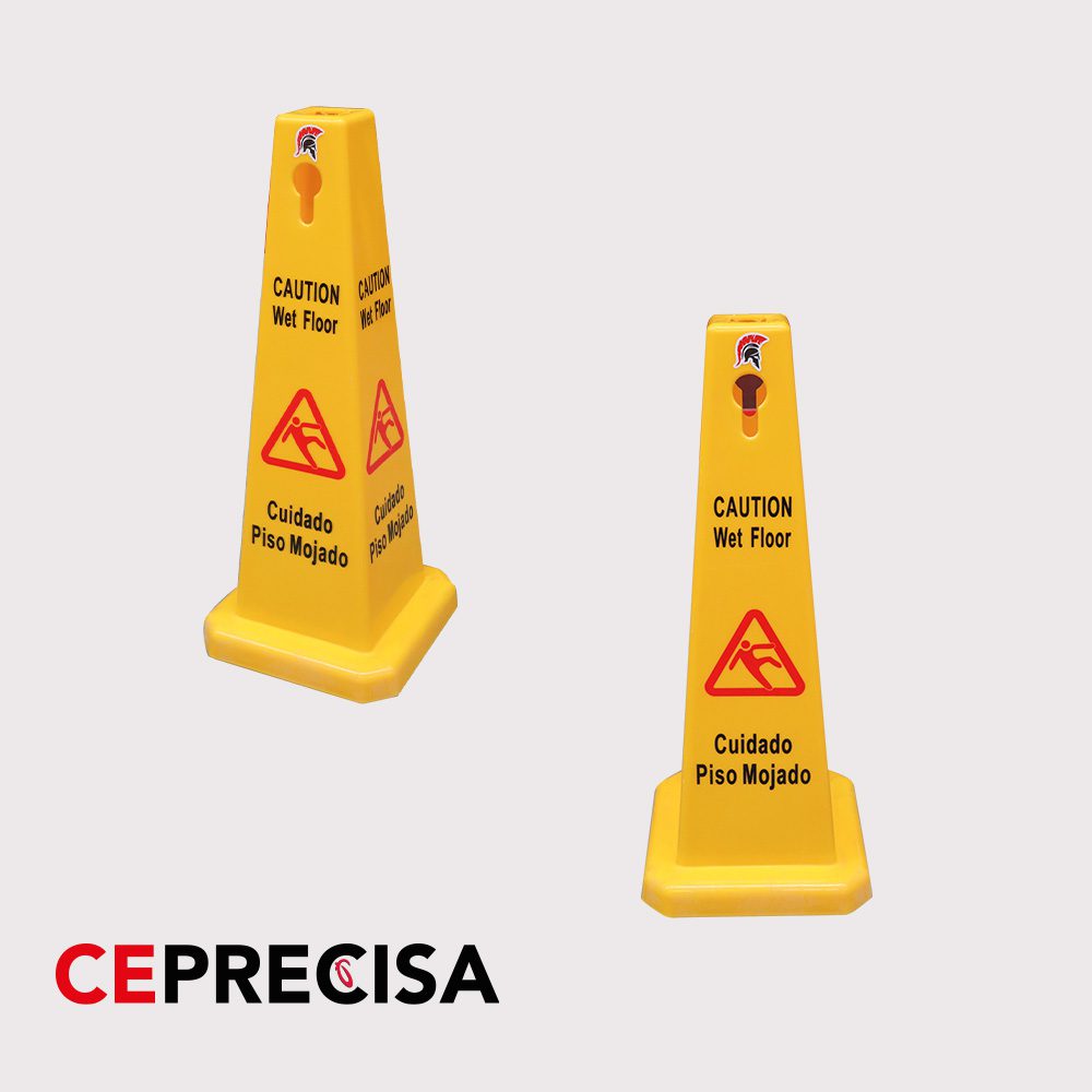 Cono de seguridad para Piso Mojado