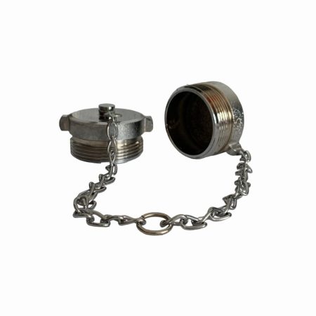 TAPON TOMA SIAMESA MACHO  2.5" NST CROMO METAL C/CADE (PZA)